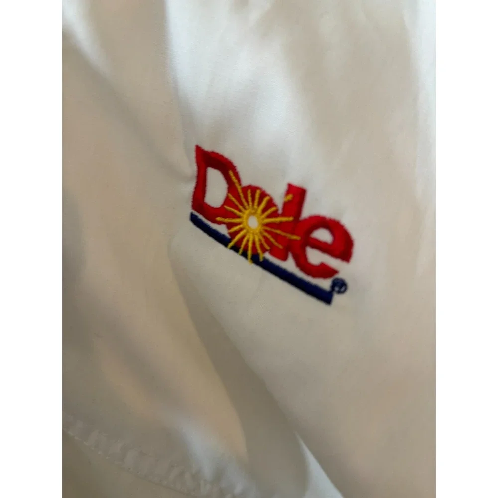 Vintage Windbreaker Jacket Men's XL zip uniform branded Dole Fruit Company white